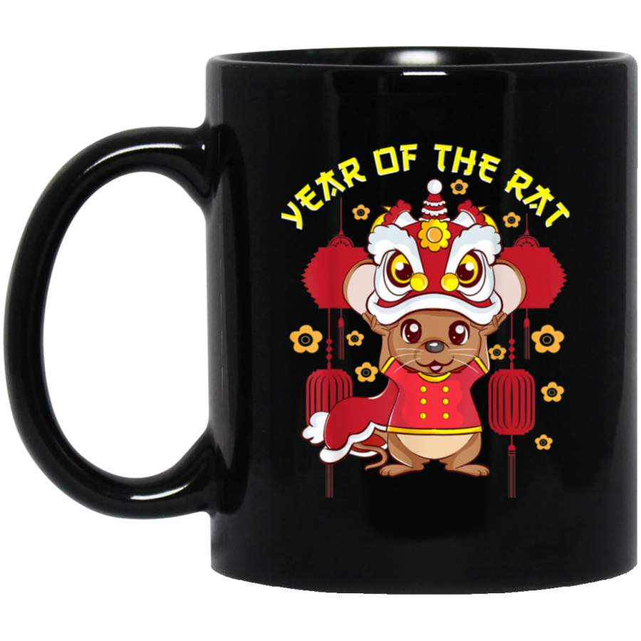 Year Of The Rat  Chinese New Year 2020 Lion Dance  11 oz 15 oz Mug