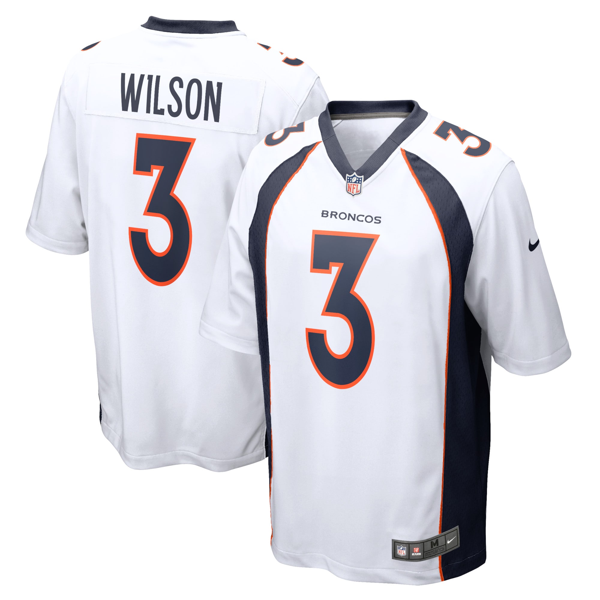 Youth Denver Broncos Russell Wilson White Game Jersey