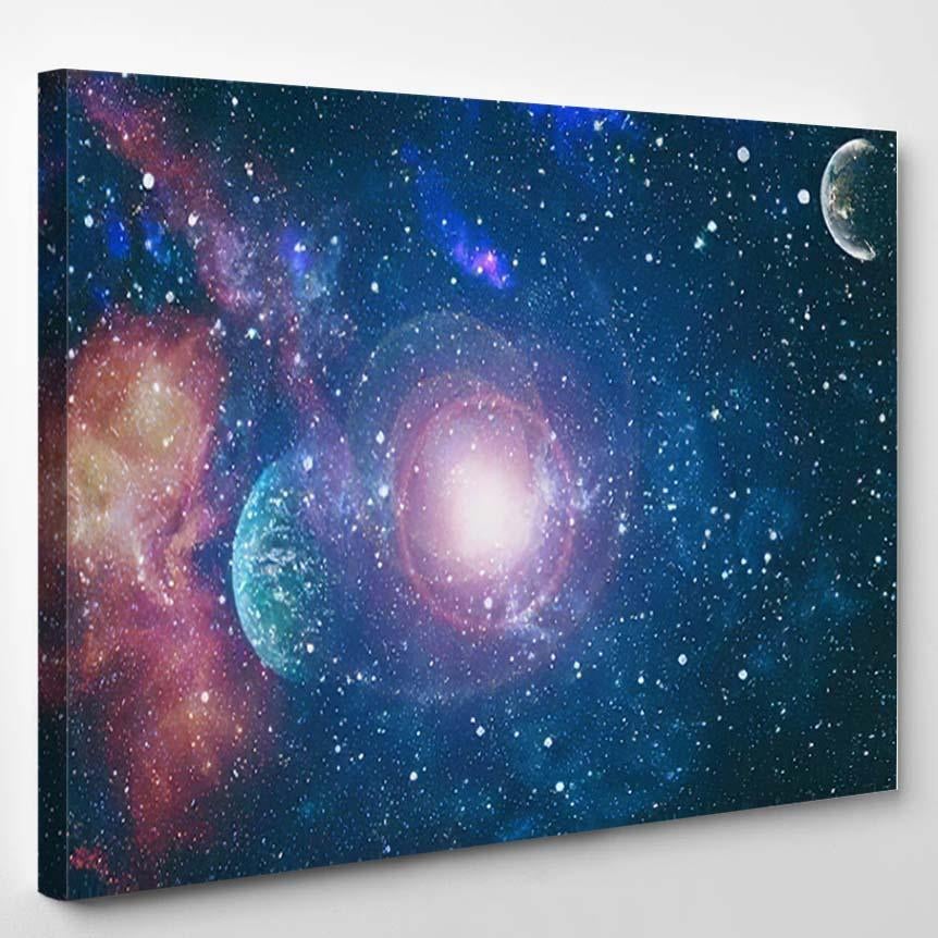 Abstract Bright Colorful Universe Nebula Night 17 – Galaxy Sky And Space Canvas Print