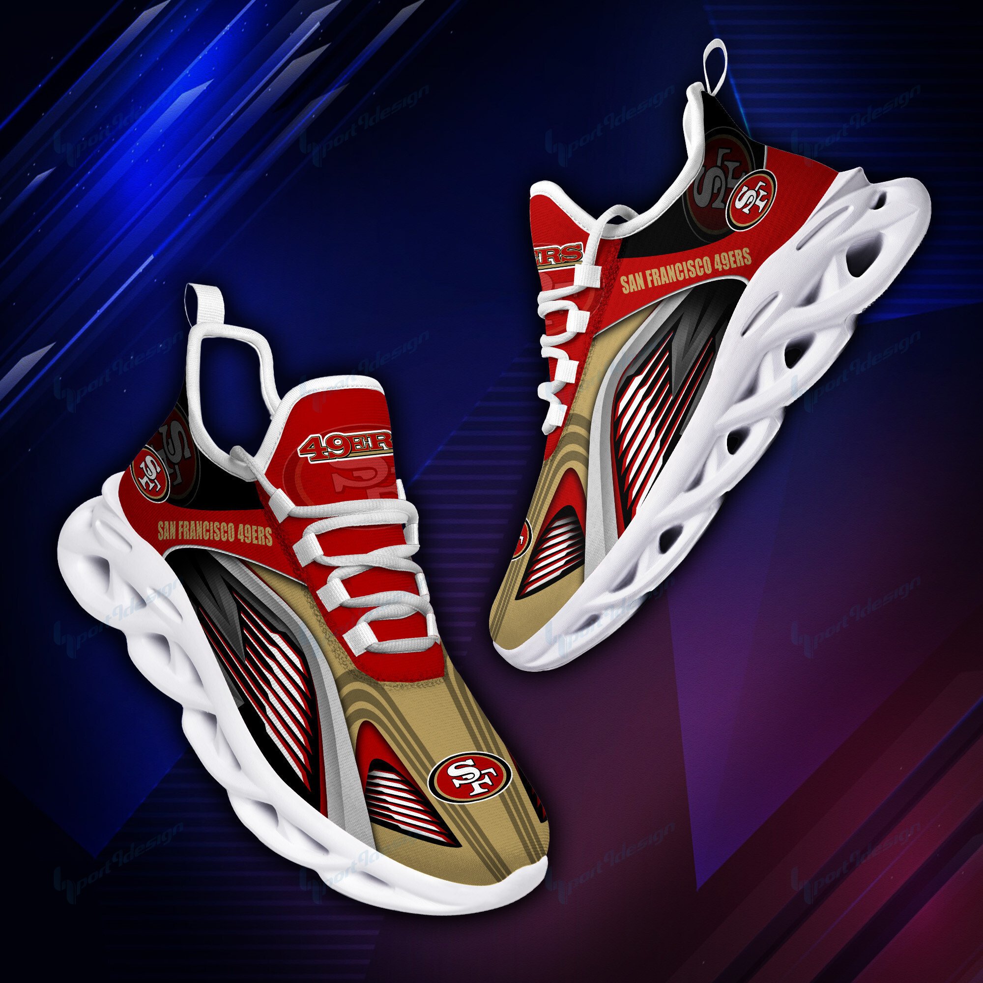 San Francisco 49Ers Yezy Running Sneakers Bb973