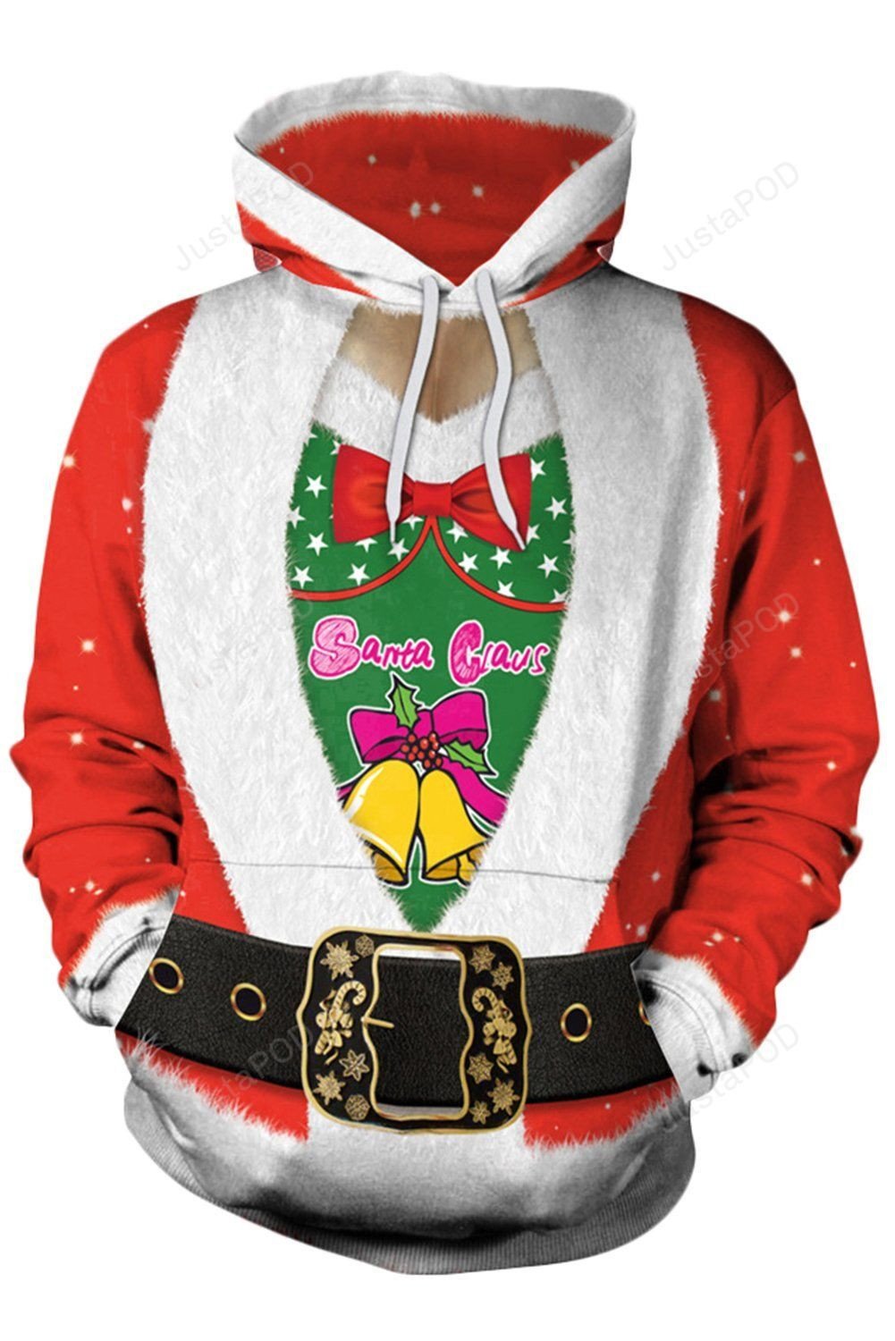 Christmas Sweatshirt Xmas Santa Print 3D Hoodie For Men Women All Over 3D Printed Hoodies Pullover With Pouch Pockets