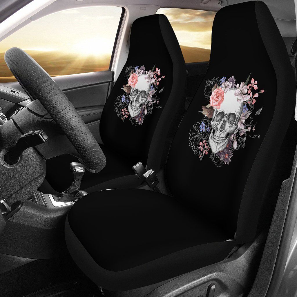 New Flowers & Skulls Car Seat Covers