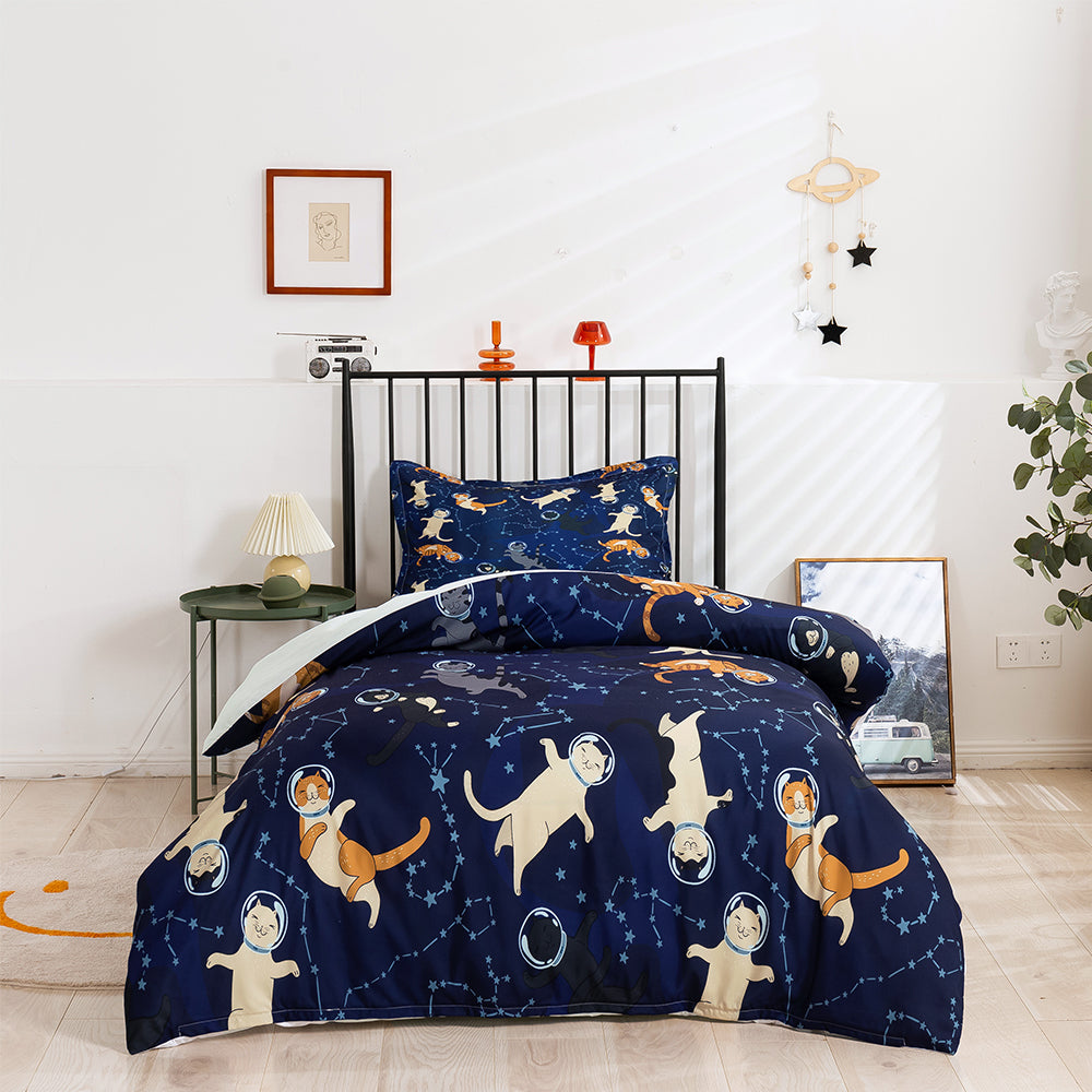 3D Cartoon Space Animal Astronaut Quilt Cover Set Bedding Set Duvet Cover Pillowcases 408