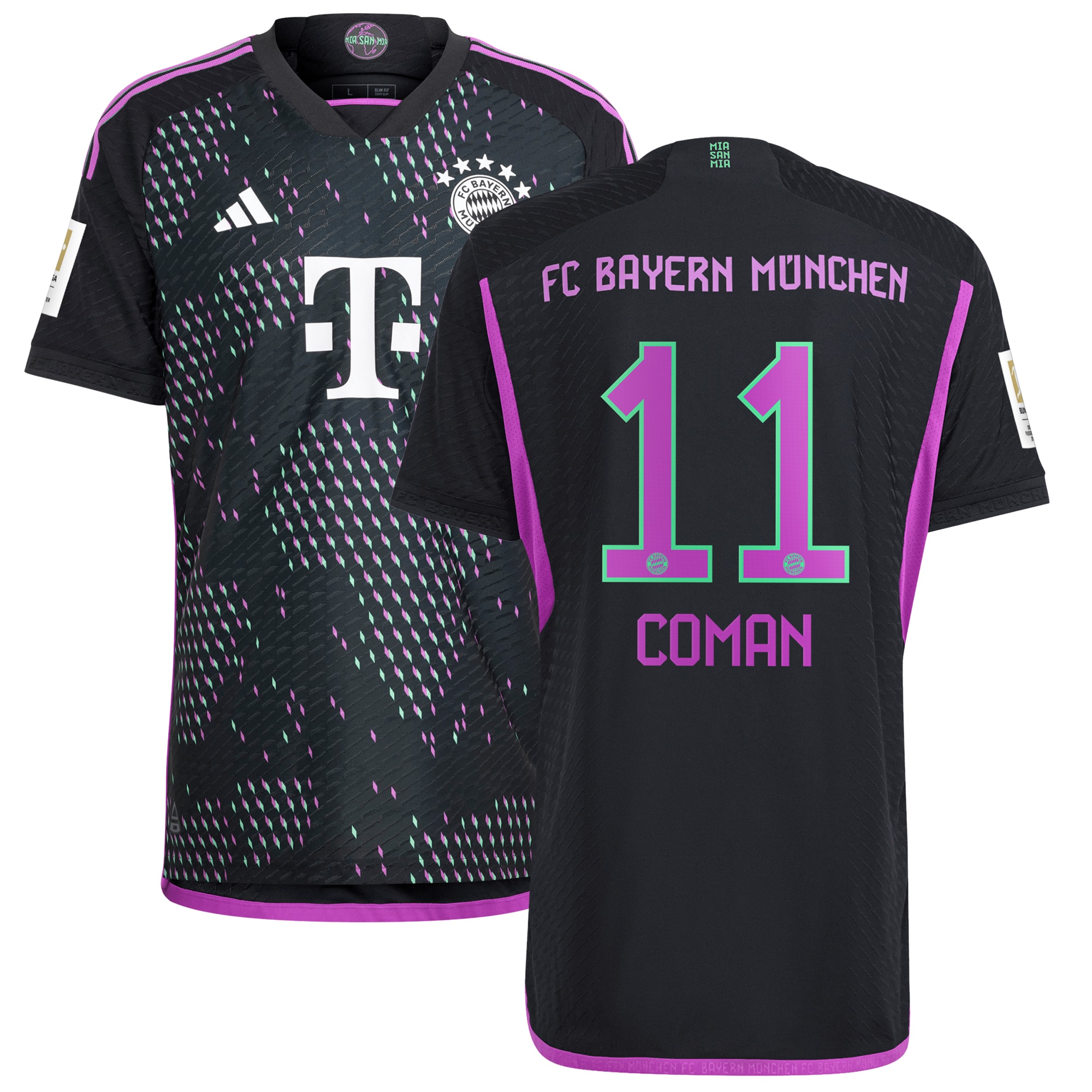 Kingsley Coman Bayern Munich 2023/24 Away Authentic Player Jersey – Black