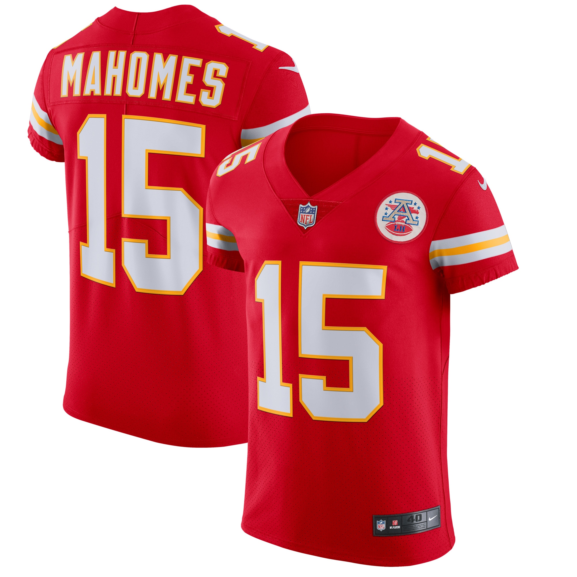 Men’s Kansas City Chiefs Patrick Mahomes Red Vapor Elite Jersey