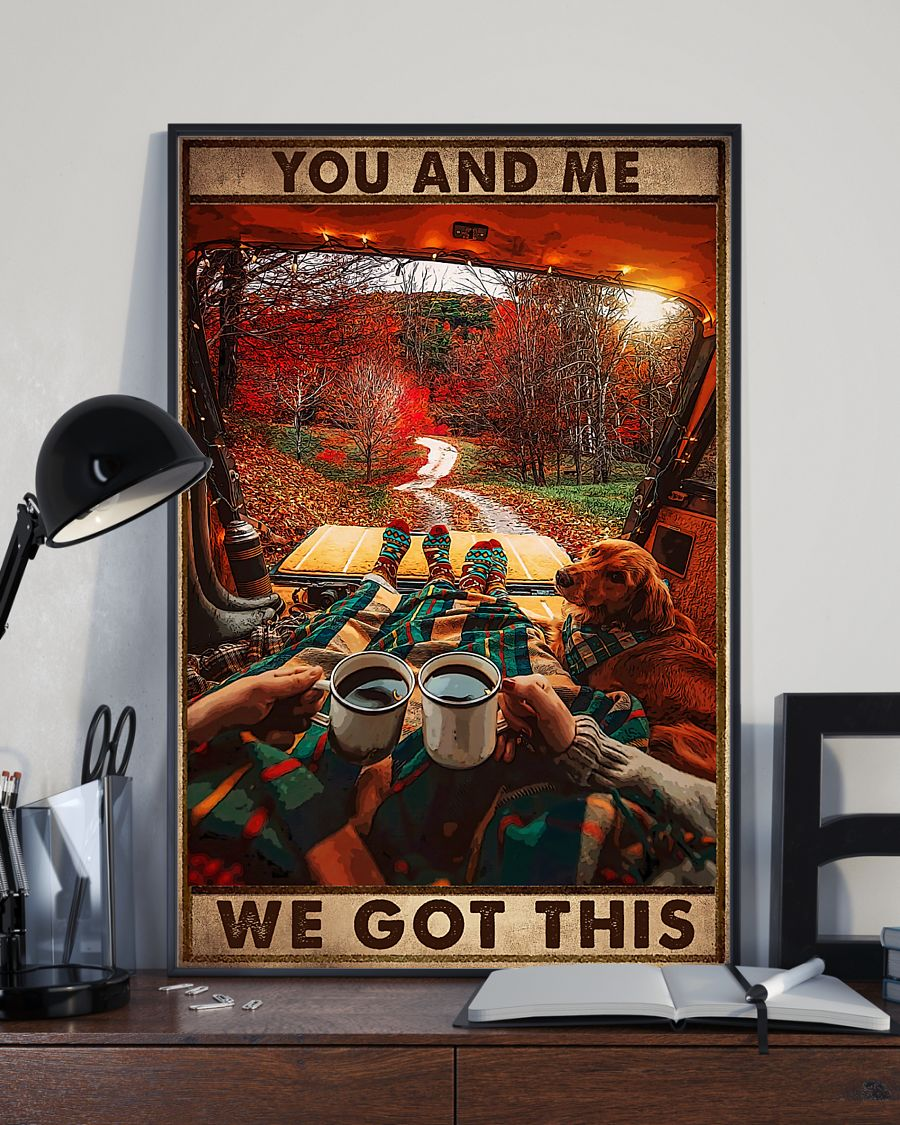 Dog Loves Camping Couple Canvas Prints You And Me We Got This Husband Wife Vintage Wall Art Gifts Vintage Home Wall Decor Canvas – Mostsuit
