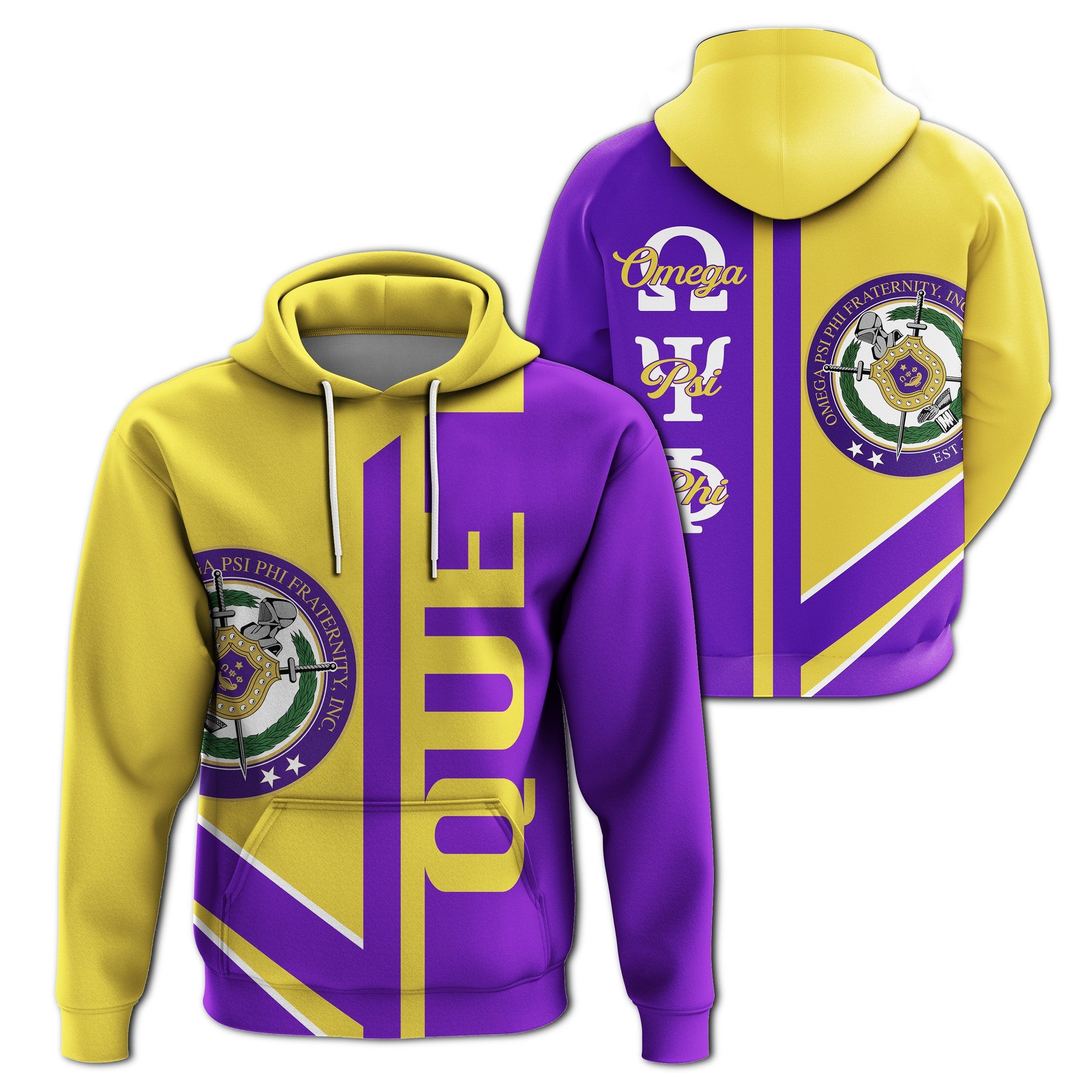 Fraternity Hoodie – Omega Psi Phi Opp Half Concept Pullover