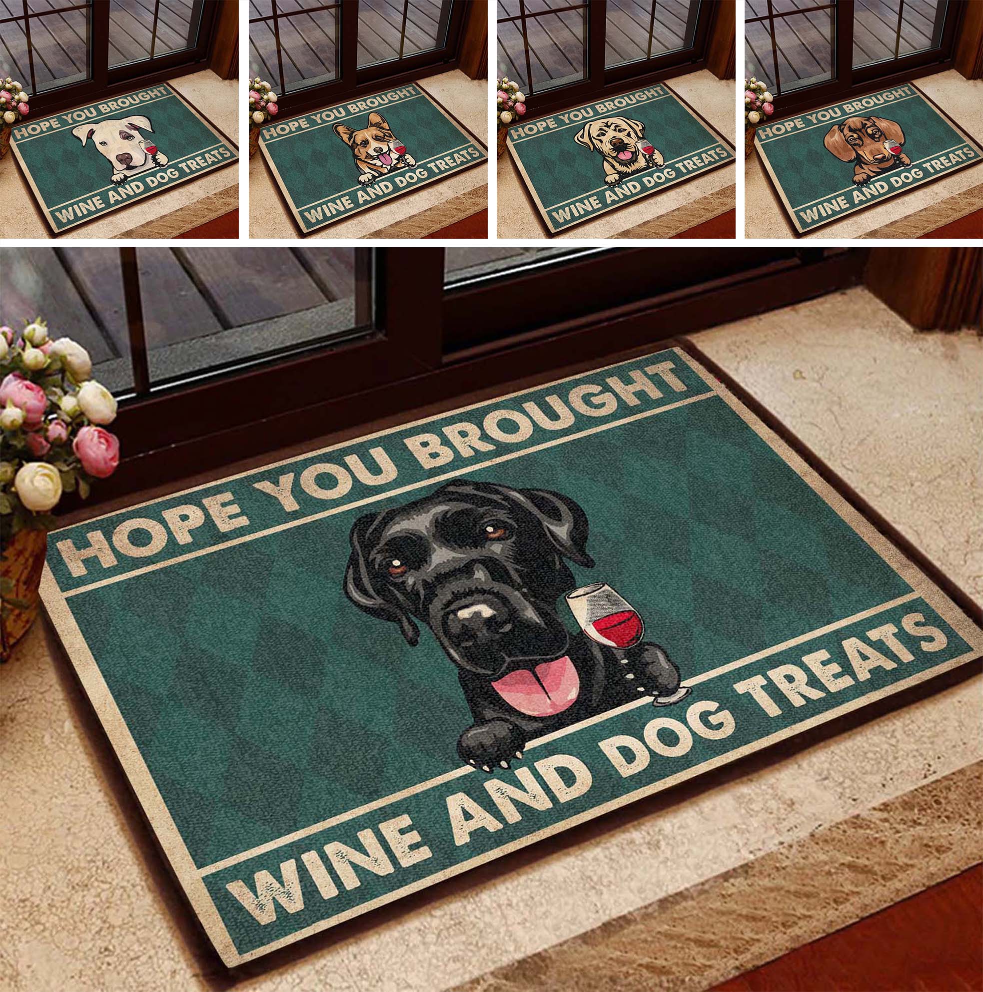 Cats Welcome People Tolerated Coir Pattern All Over Printing Doormat Pre1963