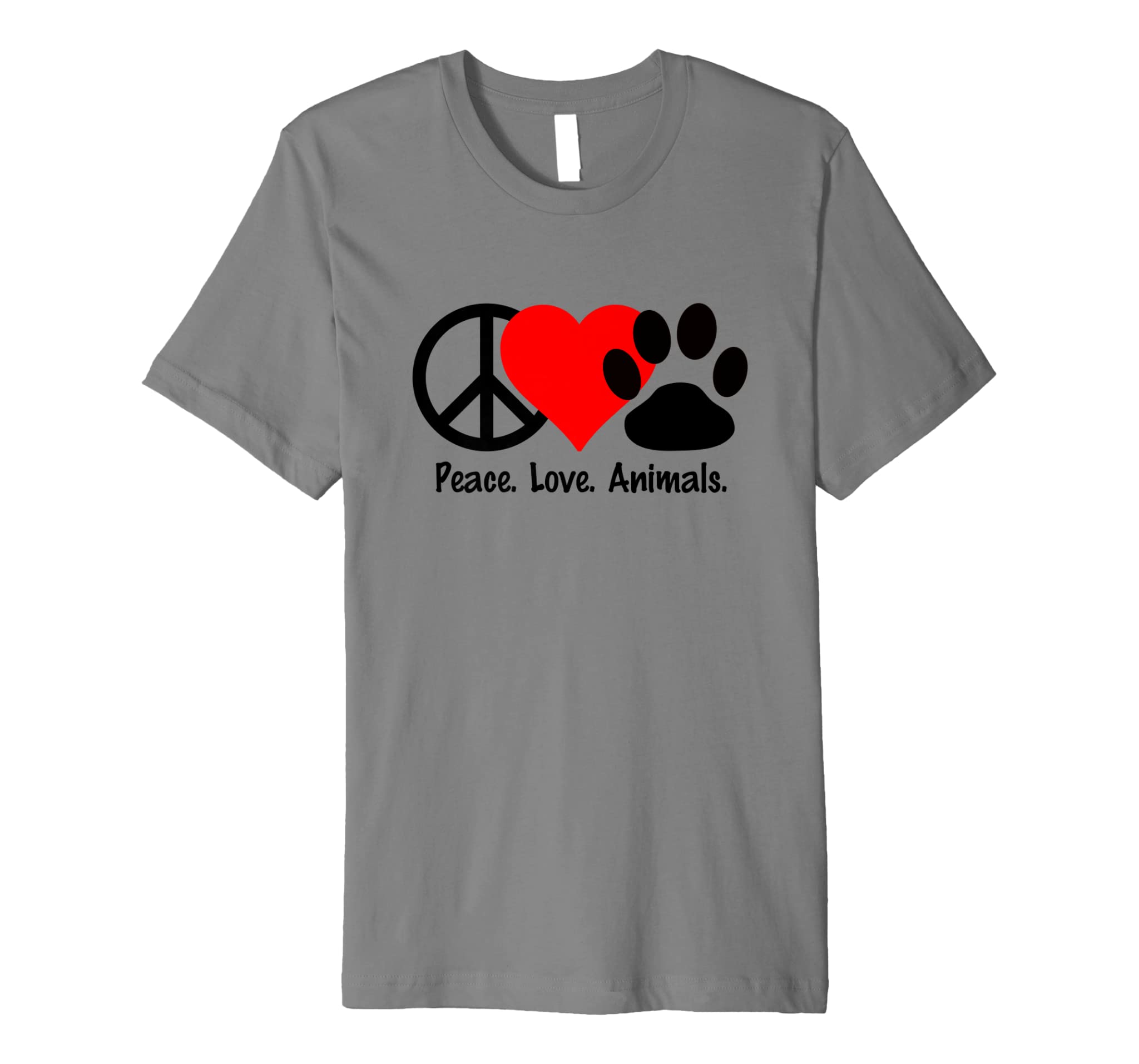 Peace Love Animals (Paw) Shirt Tee – Pets Dog Cat