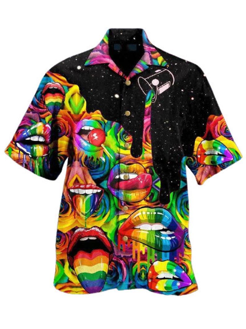 Candy Lips Multicolor Best Design Hawaii Shirt Ha77362