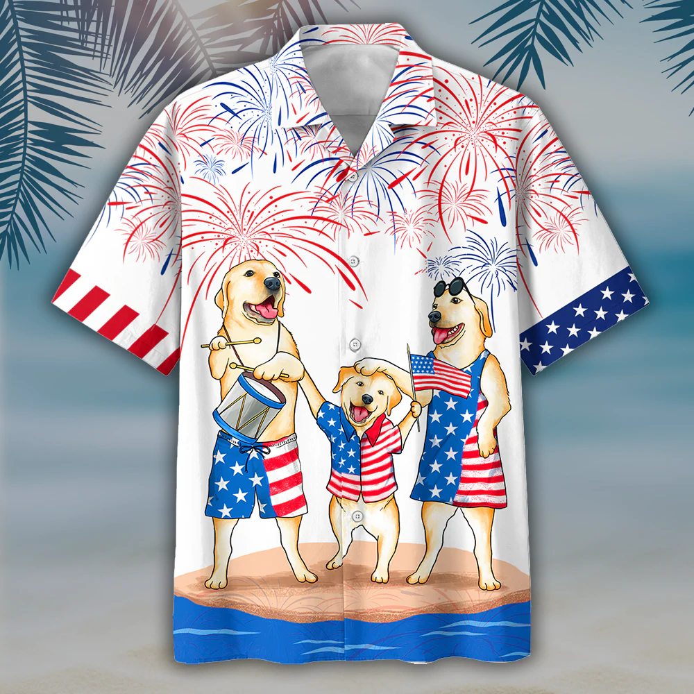 Labrador Family Hawaii Shirt Independence Is Usa Patriotic Hawaii Ha26151