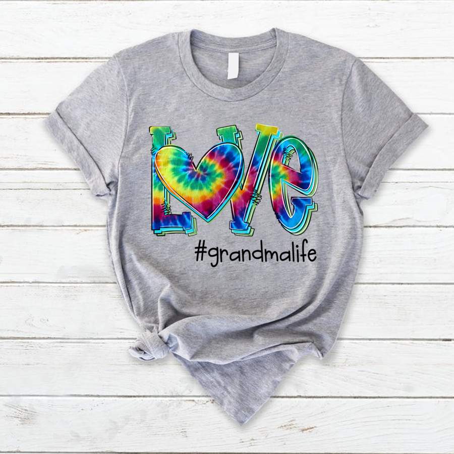 Personalized Love Grandma Life Tie Dye Shirt