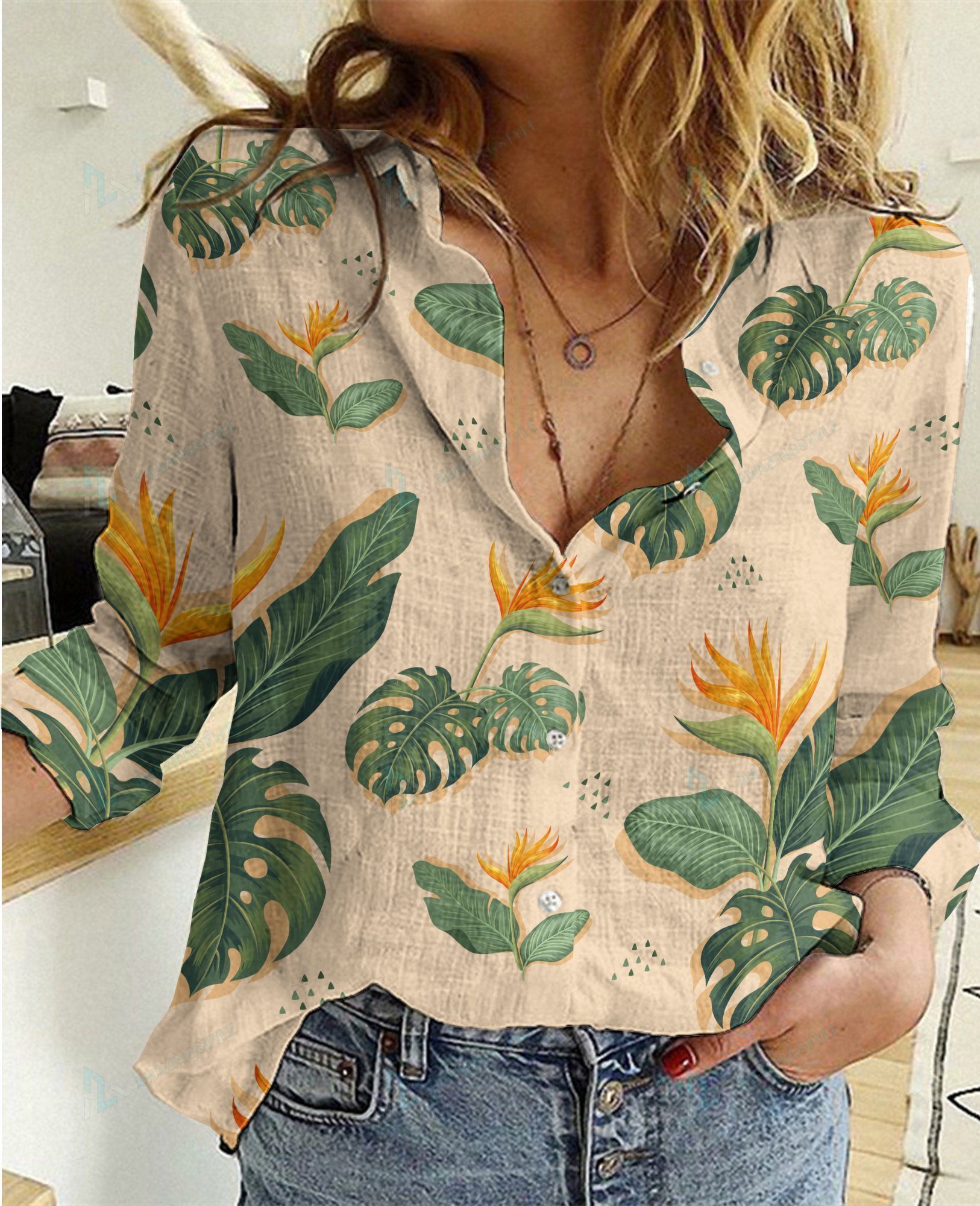 Love Hawaiian Cotton And Linen Casual Shirt Ha30938