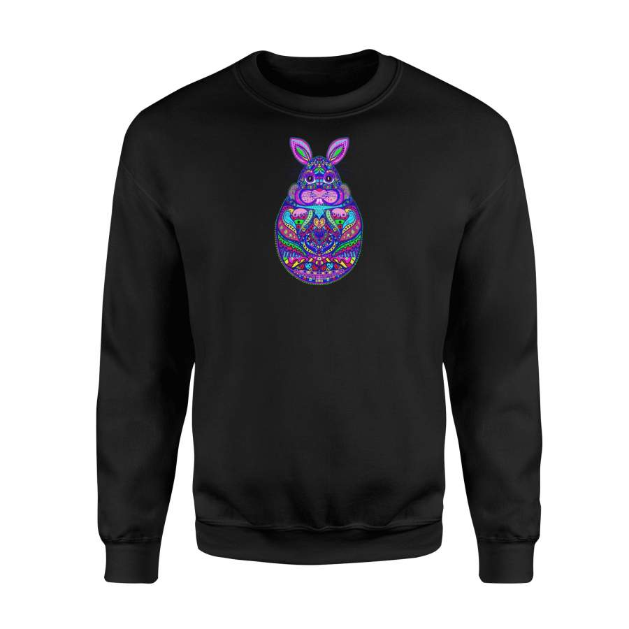 Bunny Easter Egg In Jewel Tones Sweatshirt