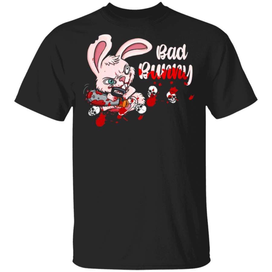 Bad Bunny Horror Rabbit Halloween Evil Gift T-Shirt