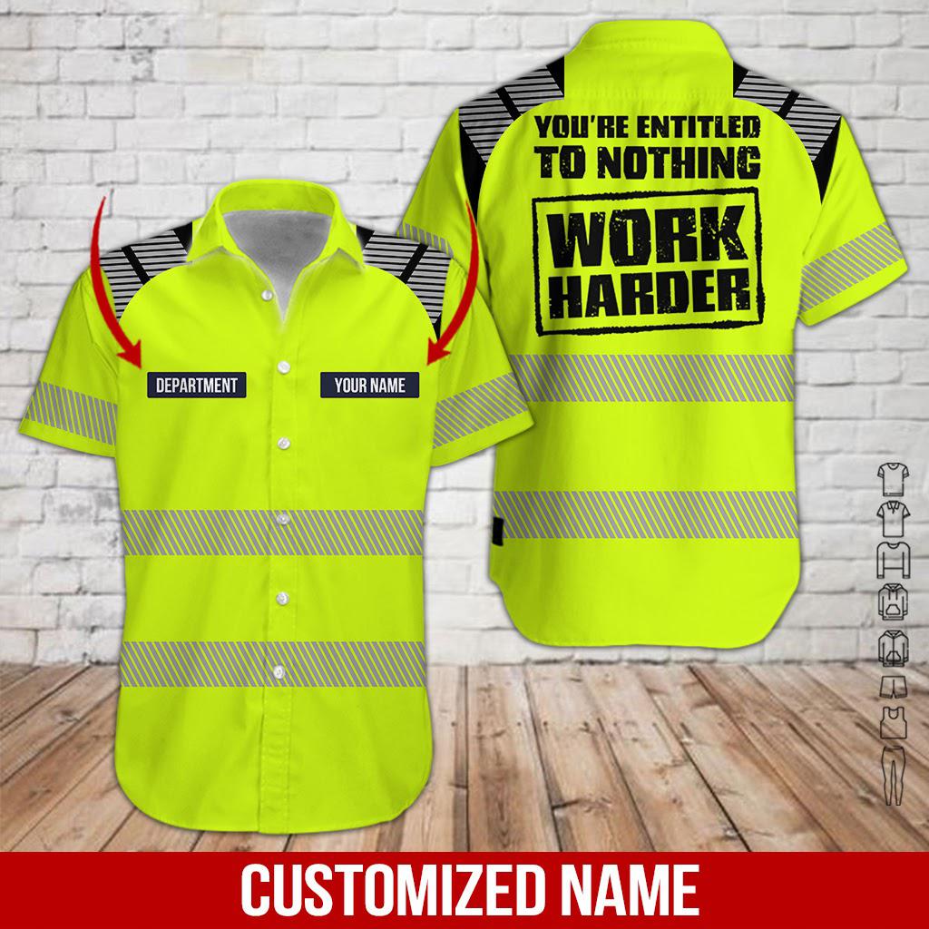 Workwear Custom Name And Department Hawaii Shirt For Men Women Ha9901