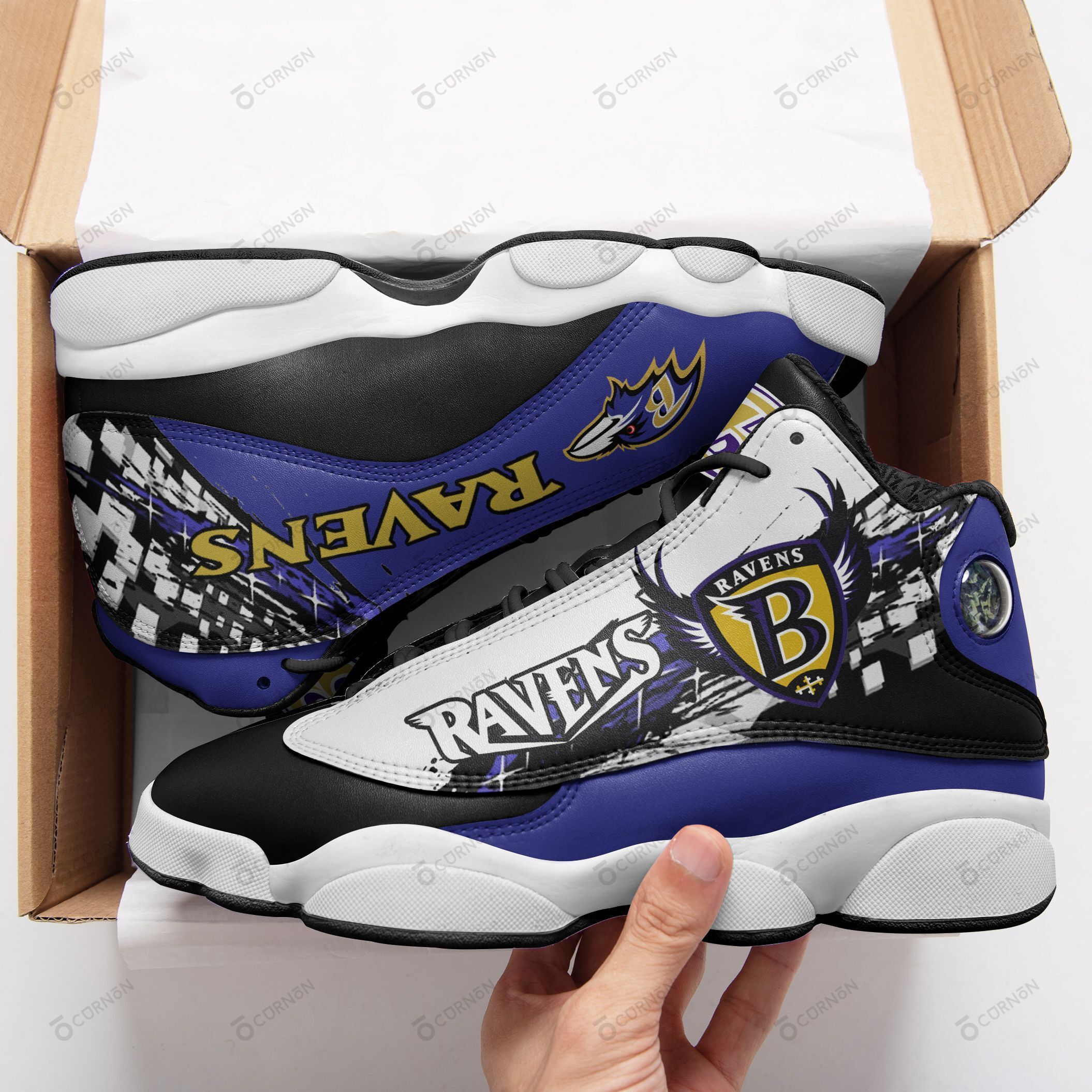 Baltimore Ravens Air JD13 Sneakers 624