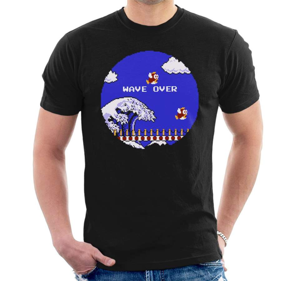 Wave Over Super Mario Kanagawa Men’s T-Shirt