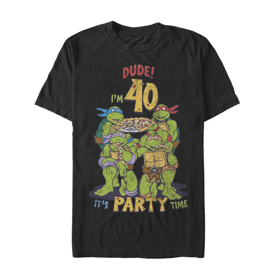 Teenage Mutant Ninja Turtles Men’s 40th Birthday Pizza Party  T Shirt