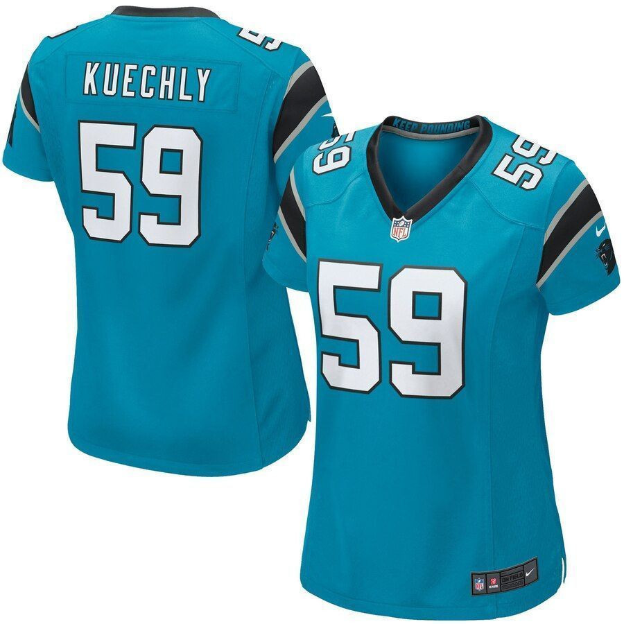 Luke Kuechly Carolina Panthers Wogame Panther Blue 3D Jersey