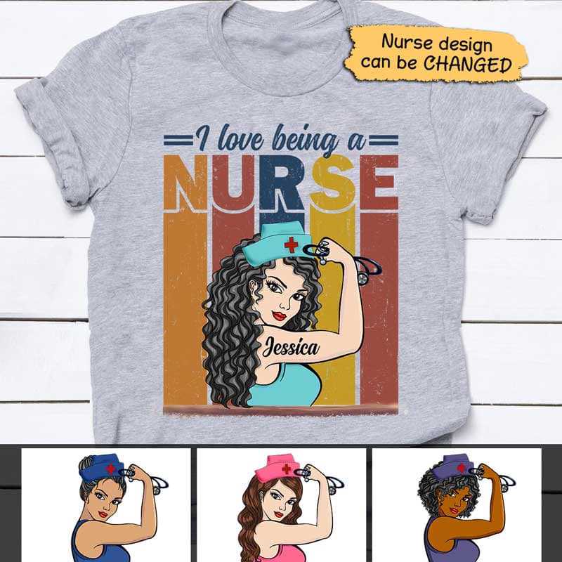 Vintage Nurse Personalized Shirt