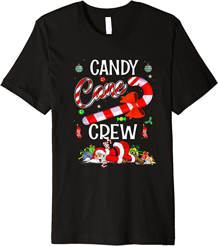 Candy Cane Crew Funny Christmas Candy Lover Xmas Pajama Premium T-Shirt