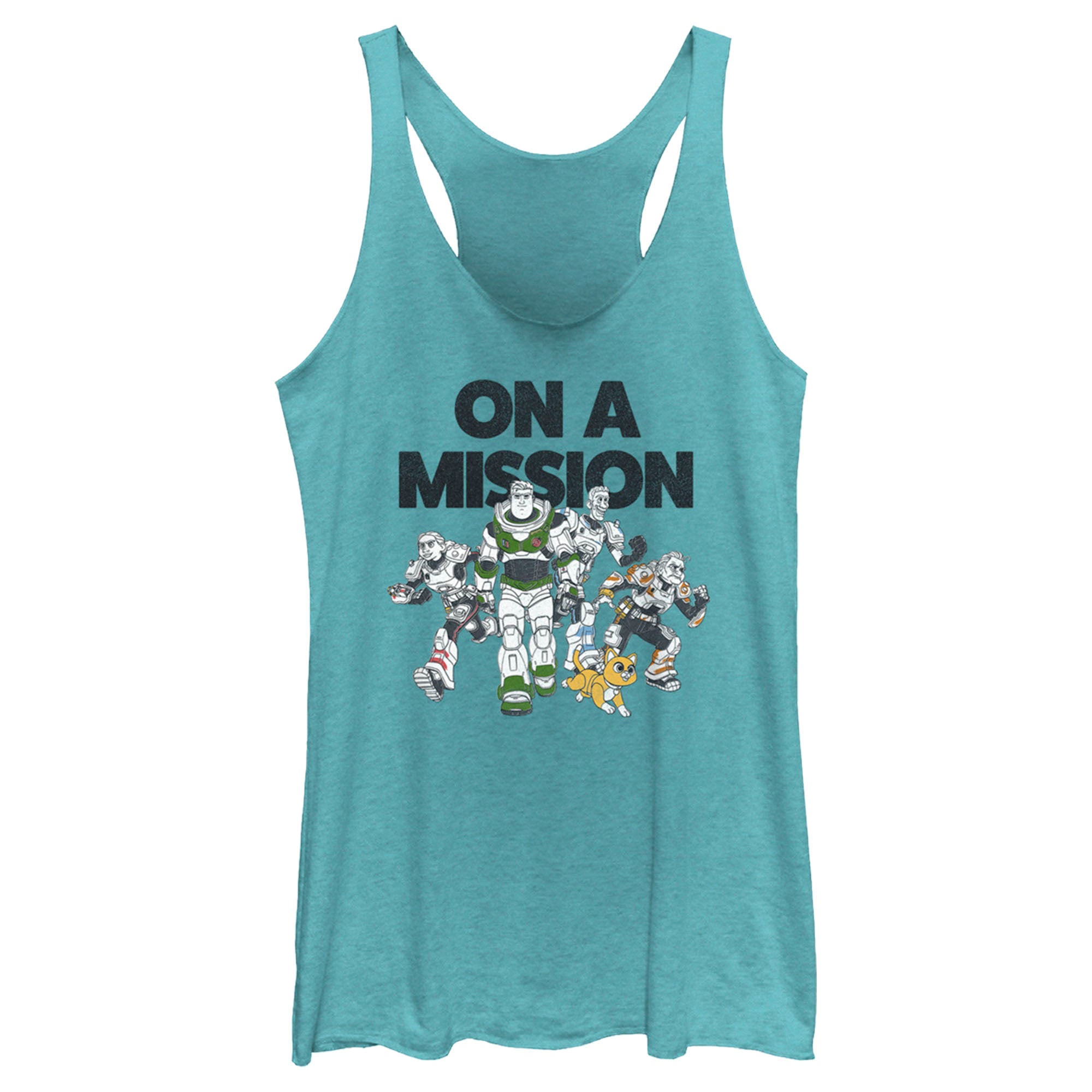 Women’S Lightyear On A Mission Group Racerback Tank Top