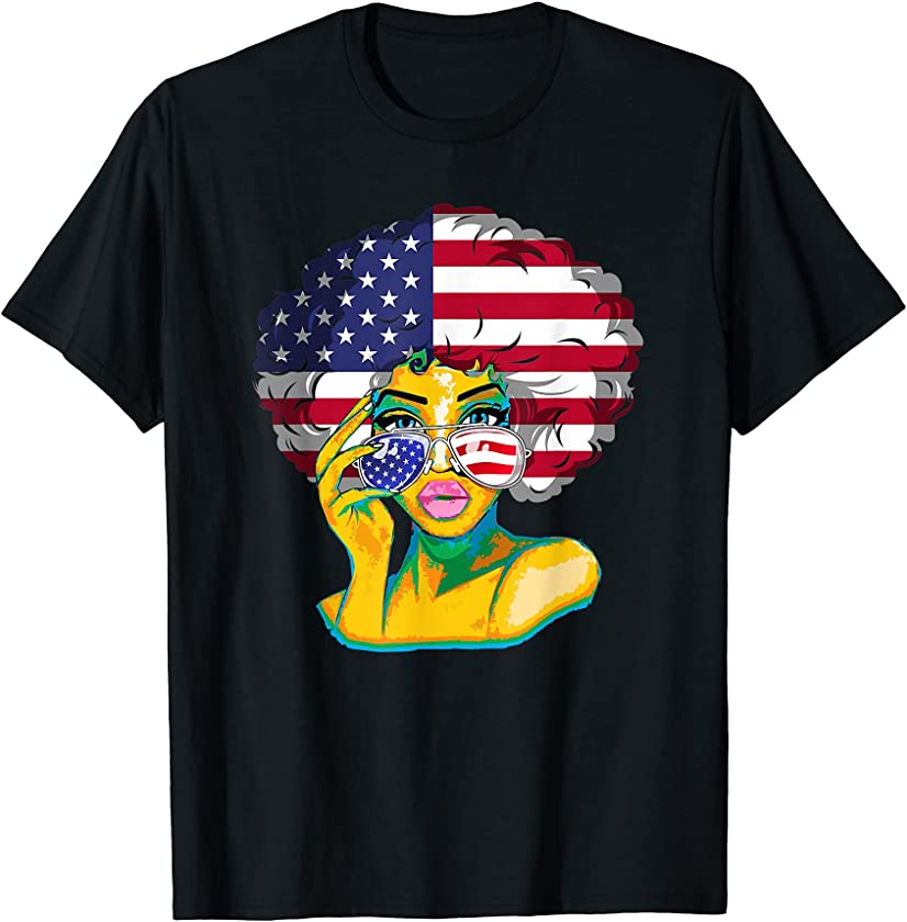 Juneteenth Dashiki American Flag For 4th Of July Idea 2019 T-Shirt