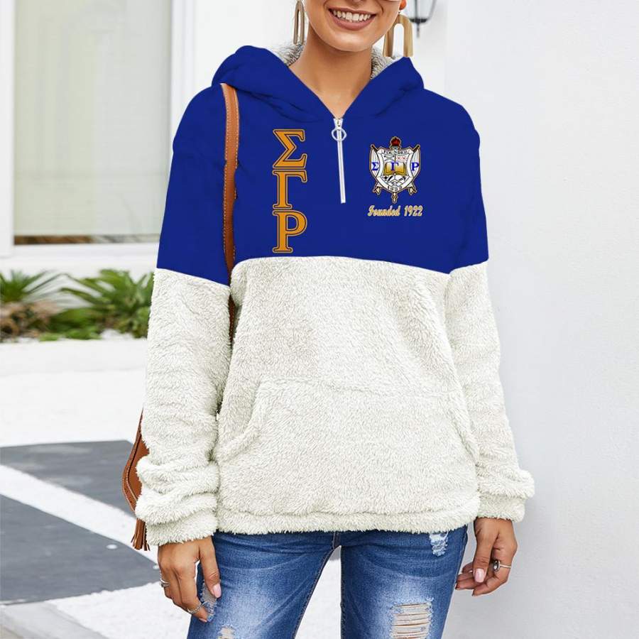 Sigma Gamma Rho Fleece Half Zipper Hoodie