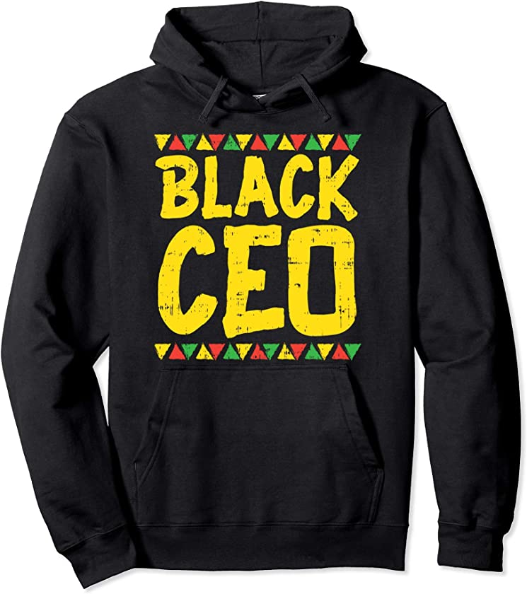 Black CEO Kente Pride African American Business Owner Gift Pullover Hoodie