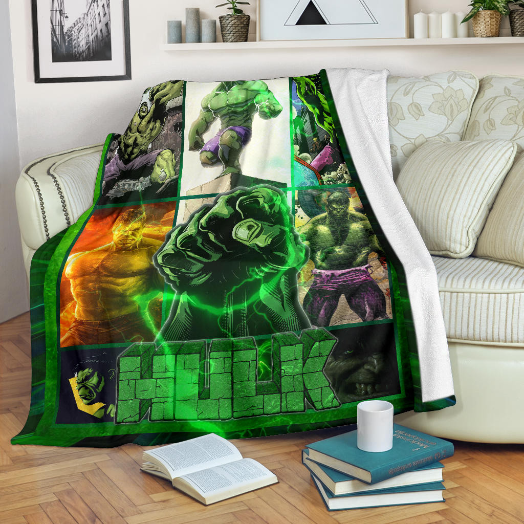 Angry Hulk The Incredible Hulk Fleece Blanket Movie Home Decor Custom For Fans Nt042201