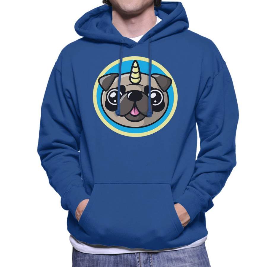 Pug Unicorn Men’s Hooded Sweatshirt