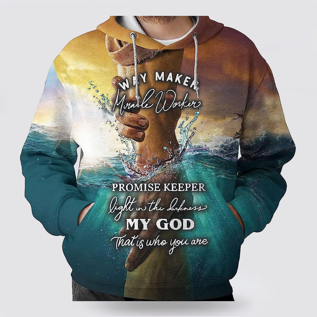 Hand Of God Way Marker 3D Hoodies For Women Men Christian Apparel Hoodies