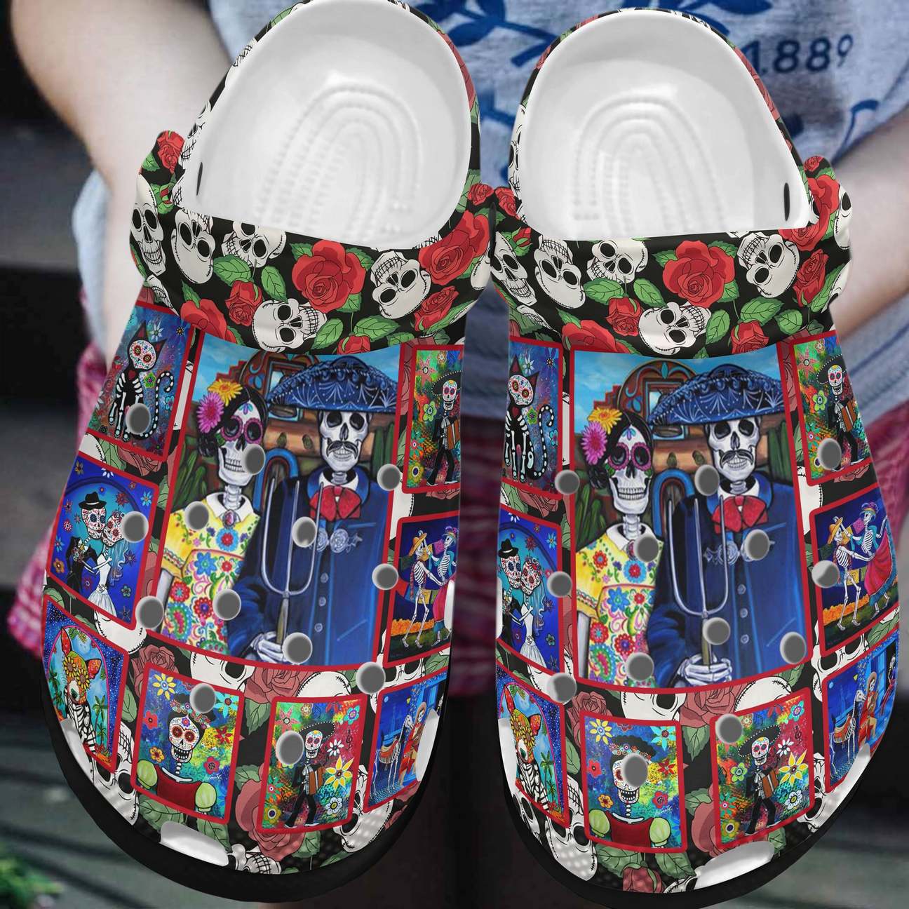 Skull Personalized Clog, Custom Name, Text, Color, Number Fashion Style For Women, Men, Kid, Print 3D Forever And Ever