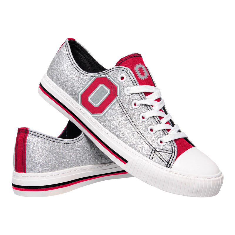 Ohio State Buckeyes NCAA Womens Glitter Low Top Canvas Shoes