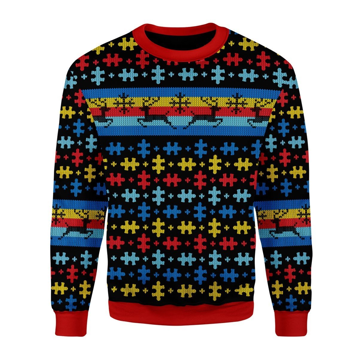 Autism Ugly Christmas Sweater | Unisex | Full Size | Adult | Colorful | US3450