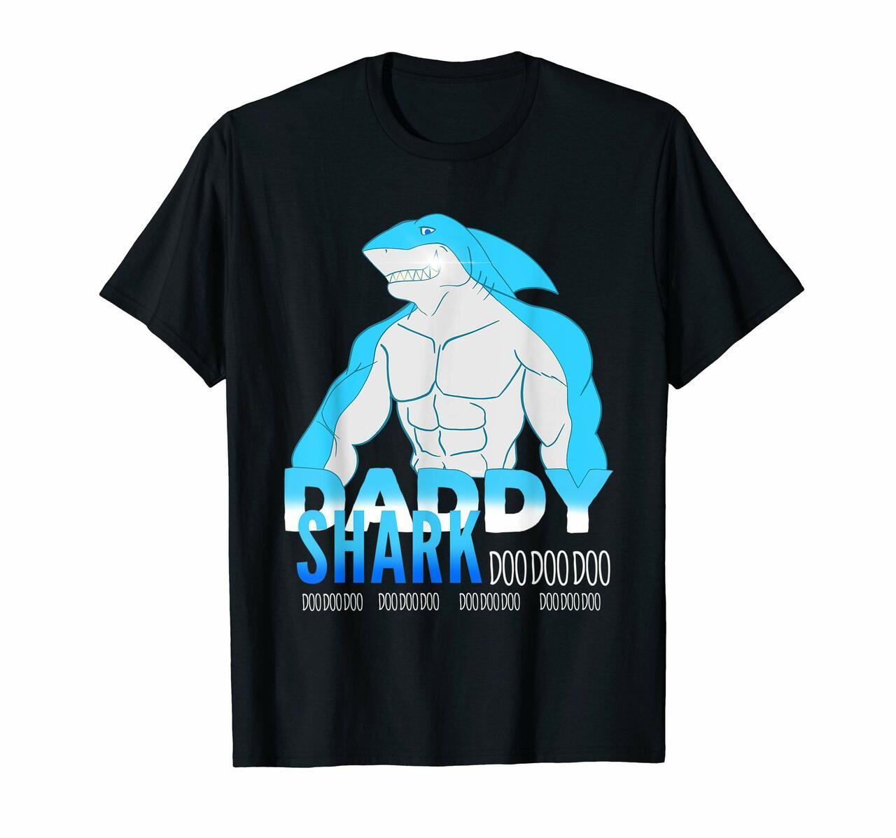 Cool Daddy Shark Tshirt Great Gift For Father