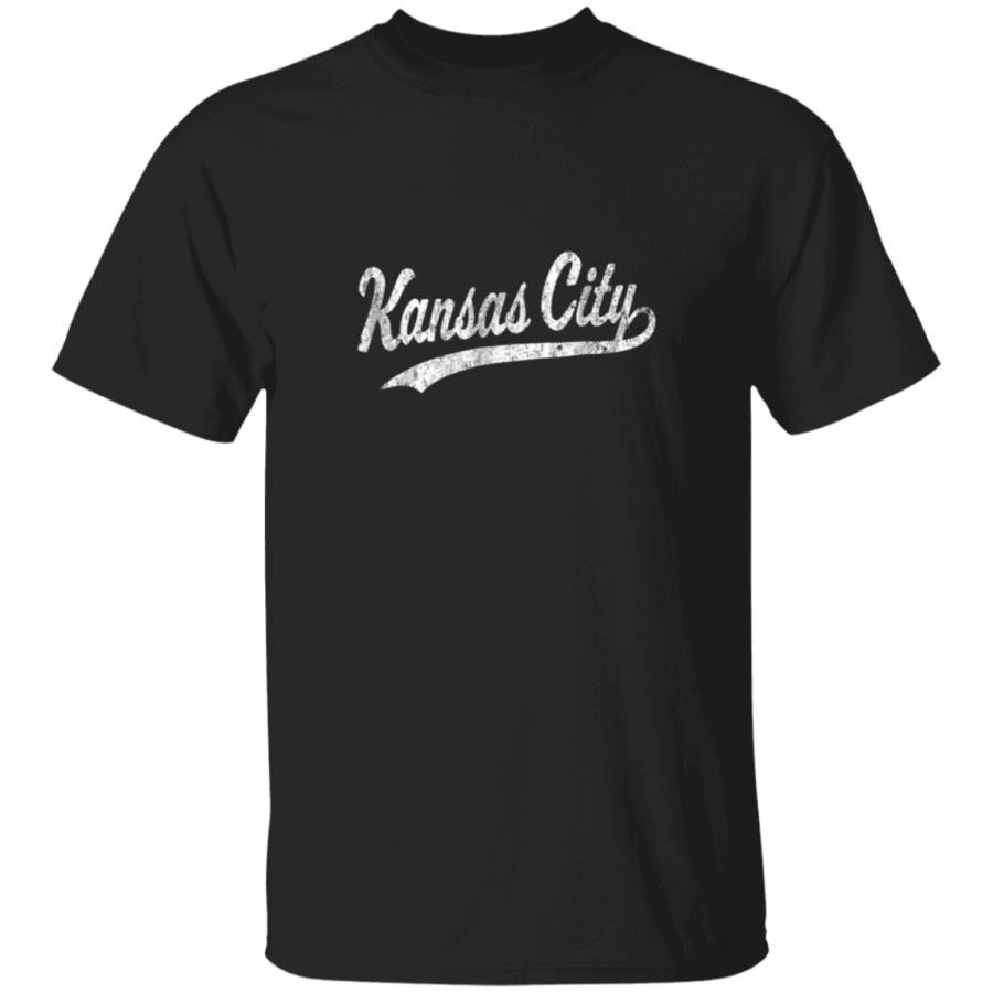 Kansas City KC TShirt Vintage Baseball Sports Script