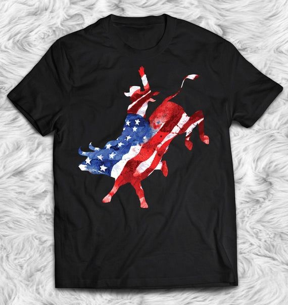 Bull Riding Vintage American Pride Bull Rider Patriotic July 4th USA United States America Flag Independence Day Shirt Gift For Men Women