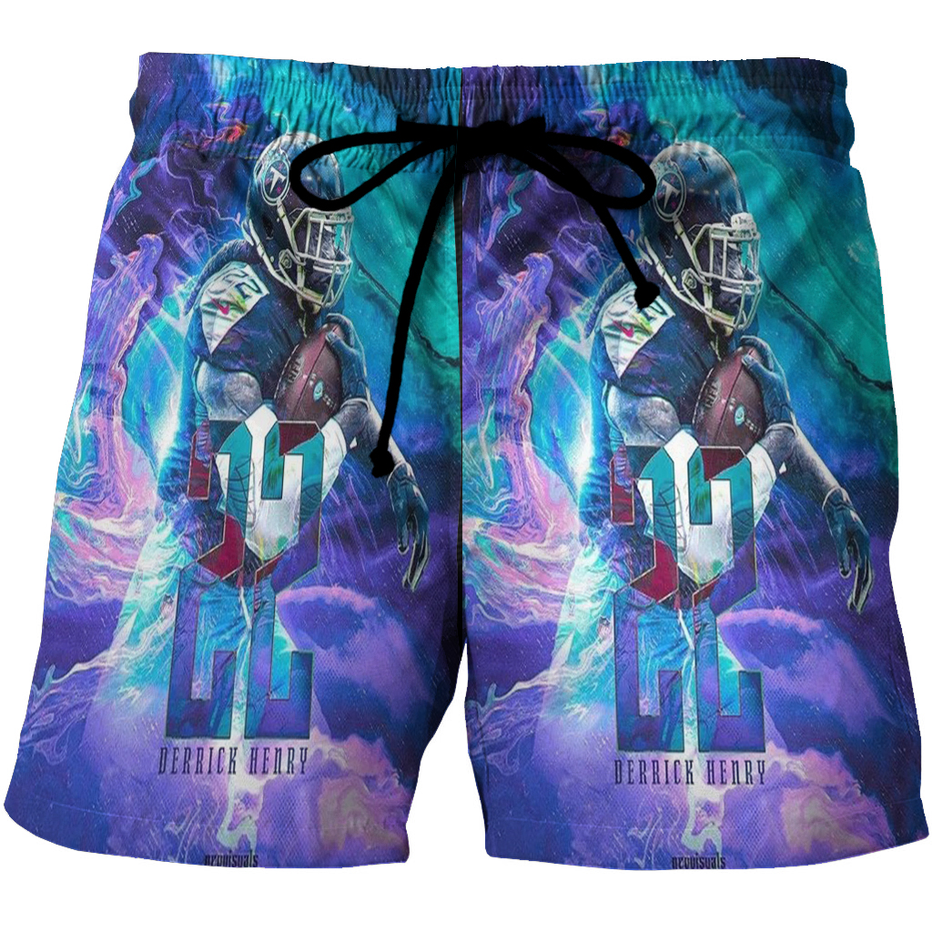 Tennessee Titans Derrick Henry8 3D All Over Print Summer Beach Hawaiian Short