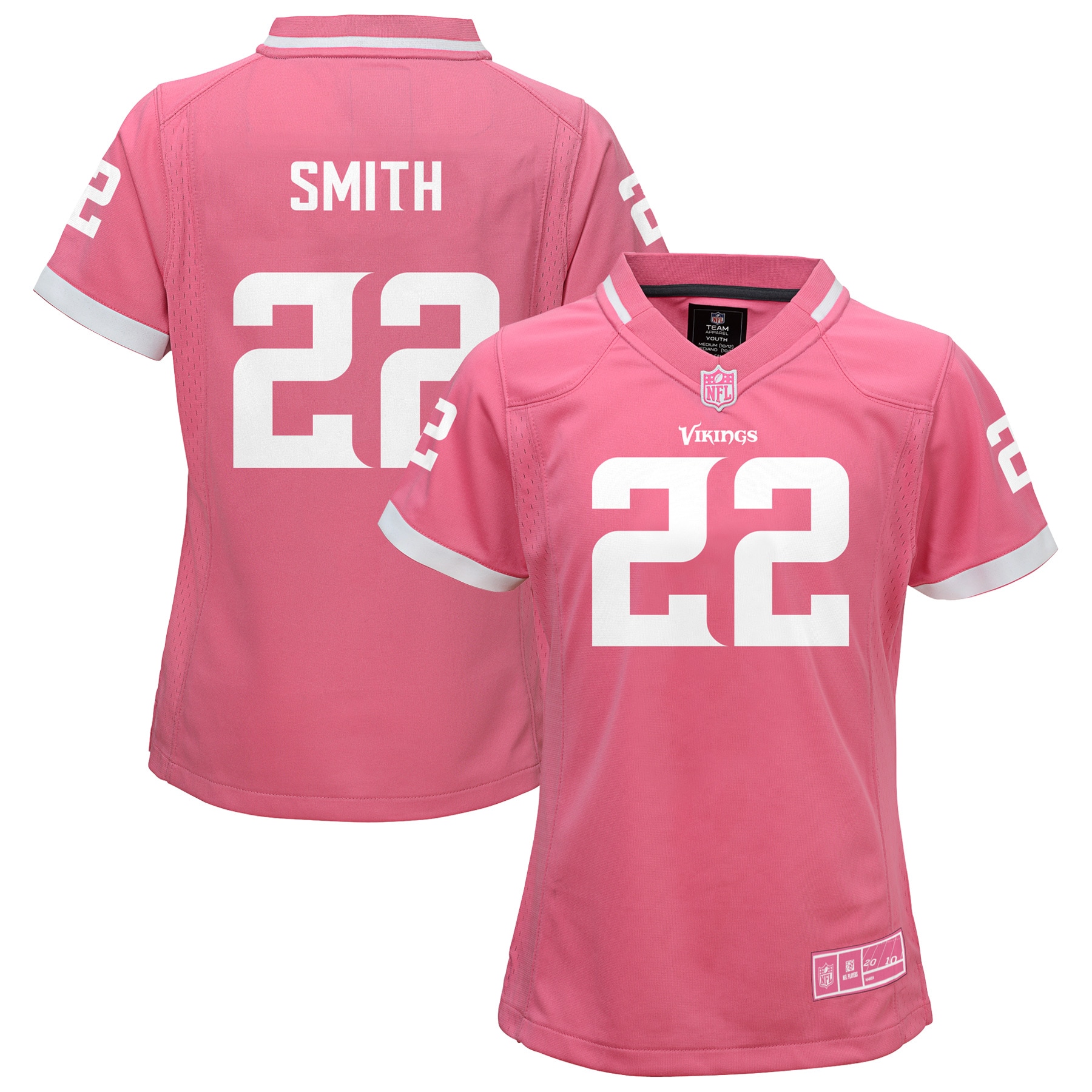 Youth Girls Minnesota Vikings Harrison Smith Pink Bubble Gum Jersey