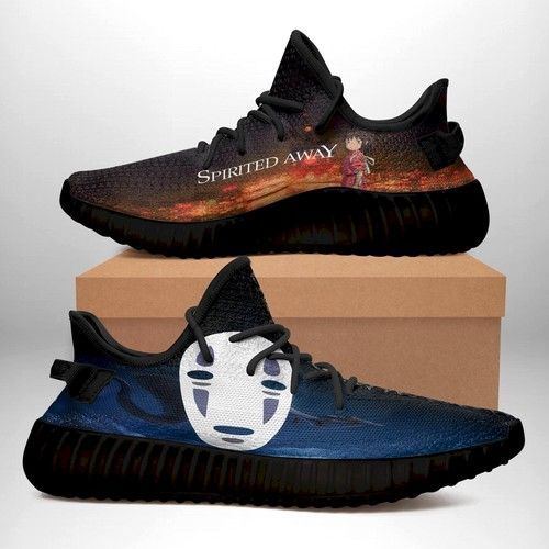 Spirited Away  Black Yeezy Sneakers Pt113B