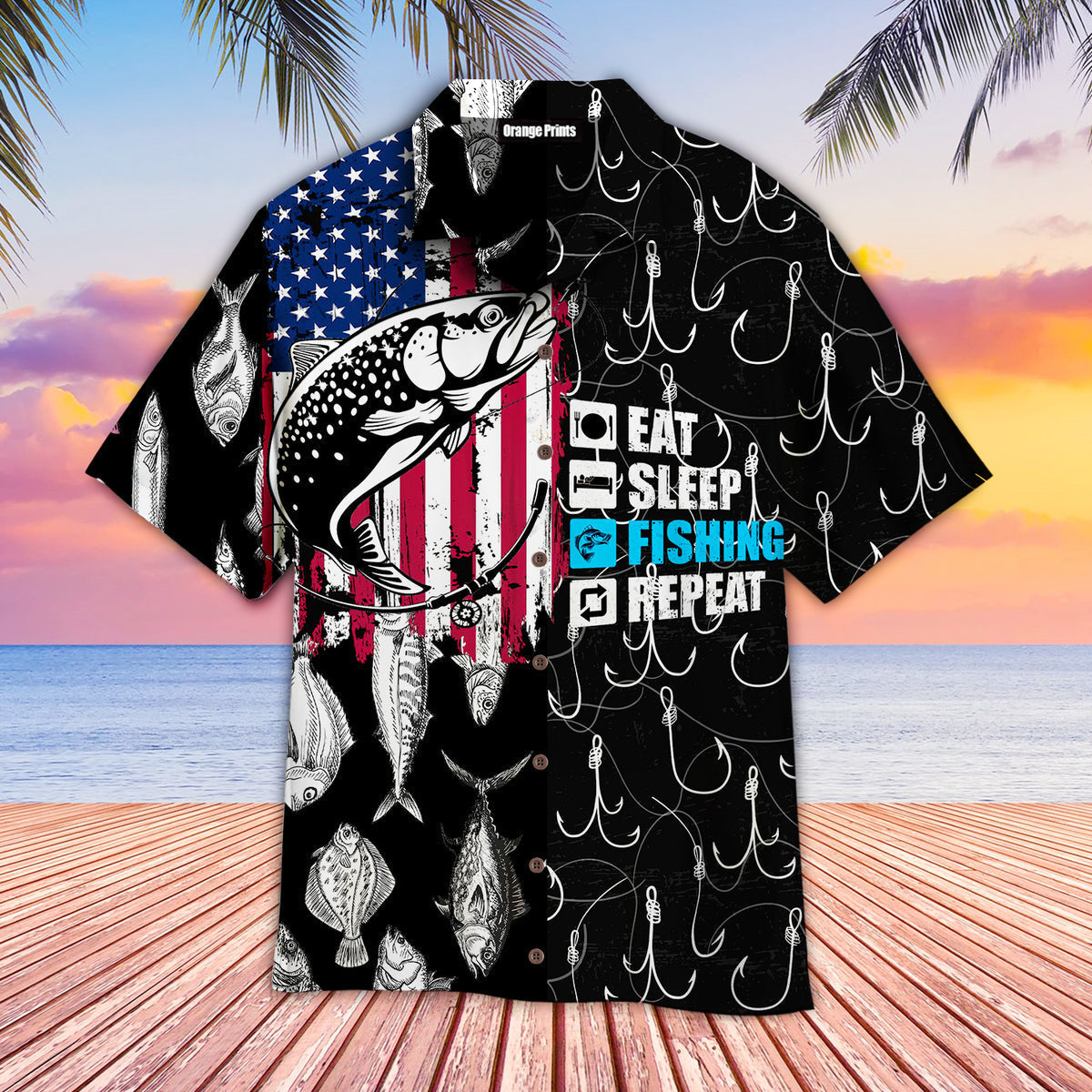 Life Is Better With Eat Sleep Fishing Repeat Aloha Hawaii Shirts For Men Women Ha111392