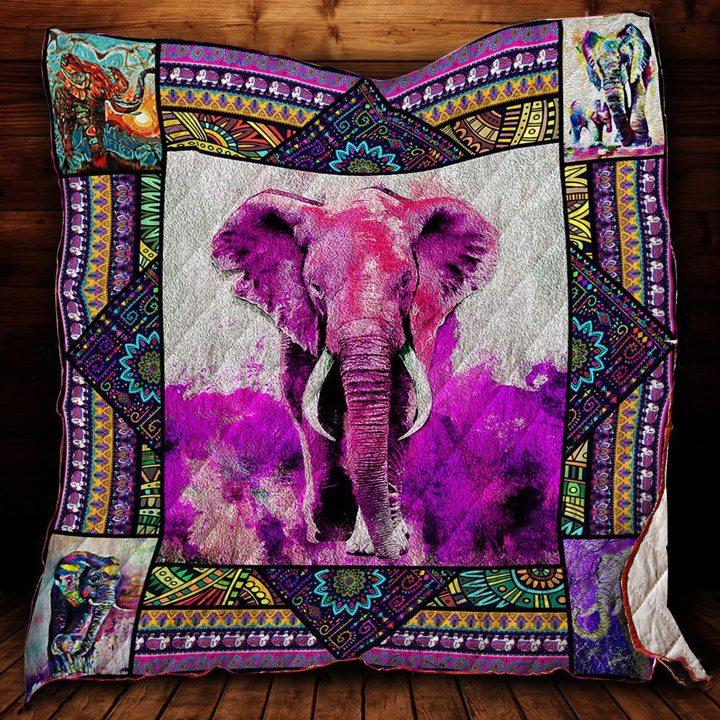 African Elephant Hippie Quilt Blanket Abc07114190