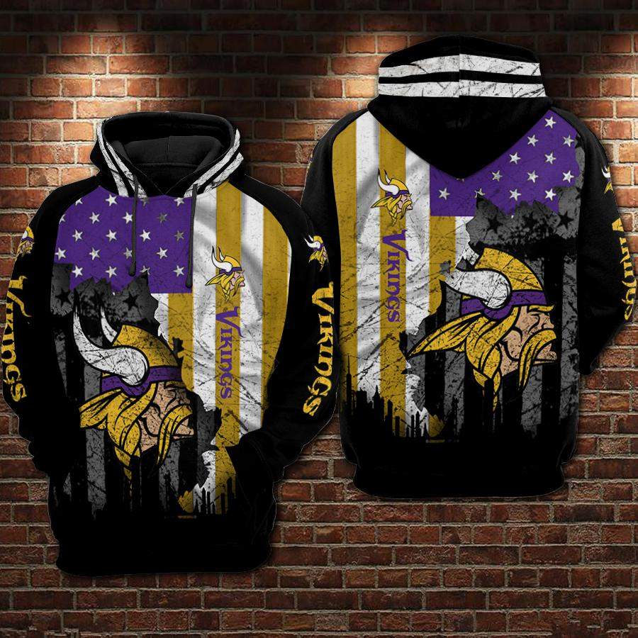 Minnesota Vikings Hoodie 3D Style3049 All Over Printed