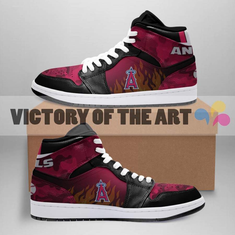 Simple Camo Logo Los Angeles Angels Jordan Sneakers