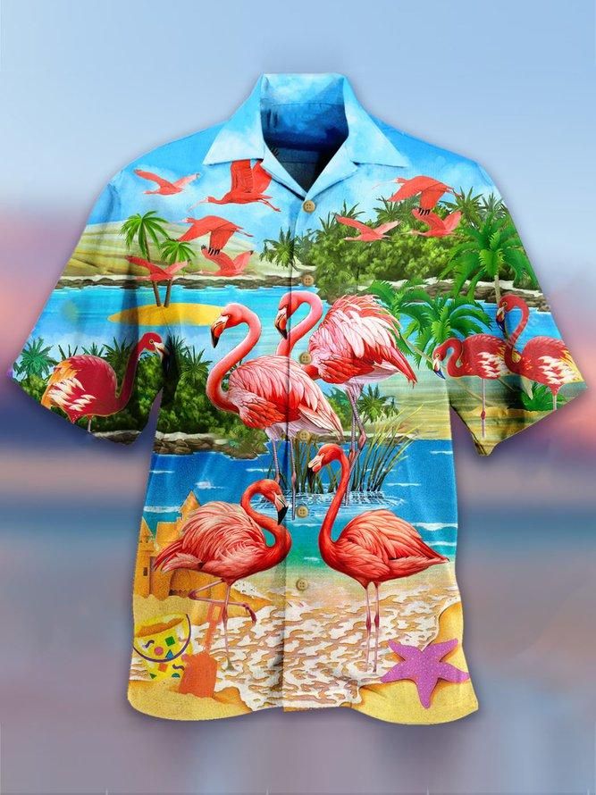 Tropical Flamingo Hawaiian Shirt | Unisex | Adult | Hw2372