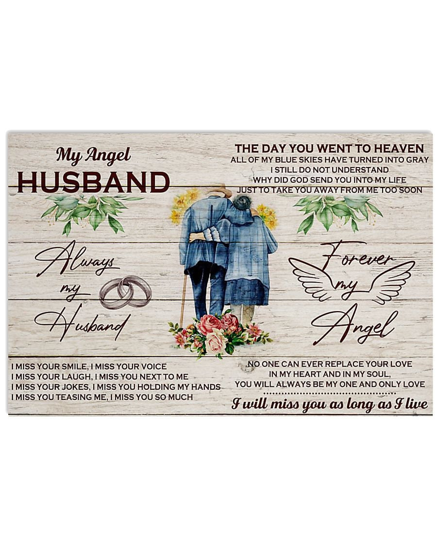 & Canvas | To My Husband Always My Husband Forever My Angel | Anniversary Gift, Wall Art Decor, Home Decor, Christmas Gift