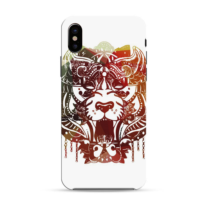 Aztec Tiger Painting iPhone X 3D Case