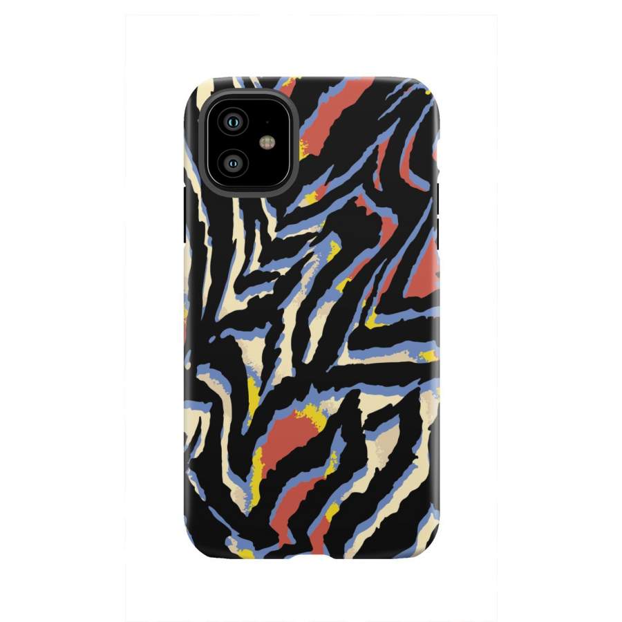 Abstract Zebra Pattern Print Tough Phone Case